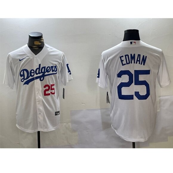 Mens Youths Kids Womens 25 Tommy Edman Stitched White Jersey